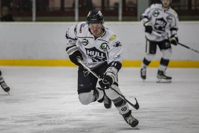 SIDELINED: Nathan Salem is missing from Hull's line-up to face Sheffield Steeldogs on Wednesday night as he serves the second of a four-game suspension. Picture courtesy of Adam Everitt/Hull Seahawks Media