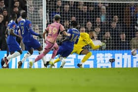 NOT BAD FOR STARTERS: Leeds United's Mateo Joseph scores his first senior goal in Wednesday's FA Cup fifth-round tie at Stamford Bridge