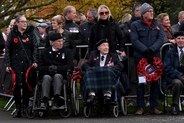 Remembrance Day York. Veterans pictured at the service  Picture taken by Yorkshire Post Photographer Simon Hulme