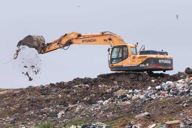 A landfill site. PIC: Joe Giddens/PA Wire