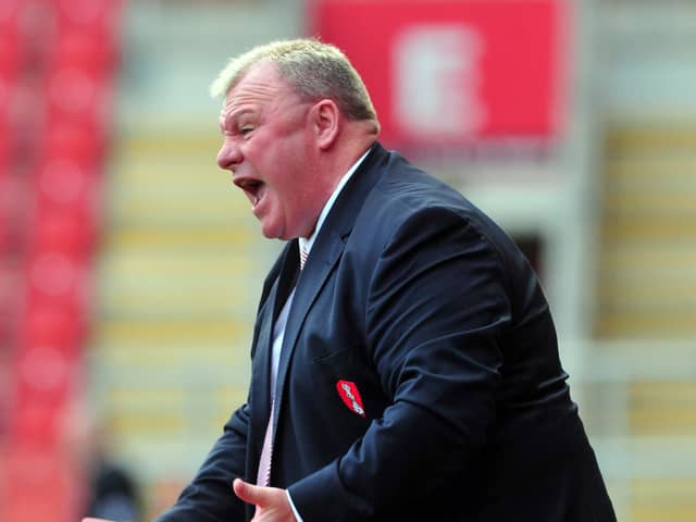 Look who's back: Steve Evans, pictured towards the end of his first spell as Rotherham United manager in 2015, is back at the New York Stadium. (Picture: Tony Johnson)
