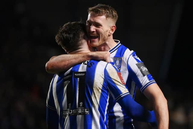 CUP JOY: Michael Smith and Josh Windass combined as Sheffield Wednesday knocked Newcastle United out