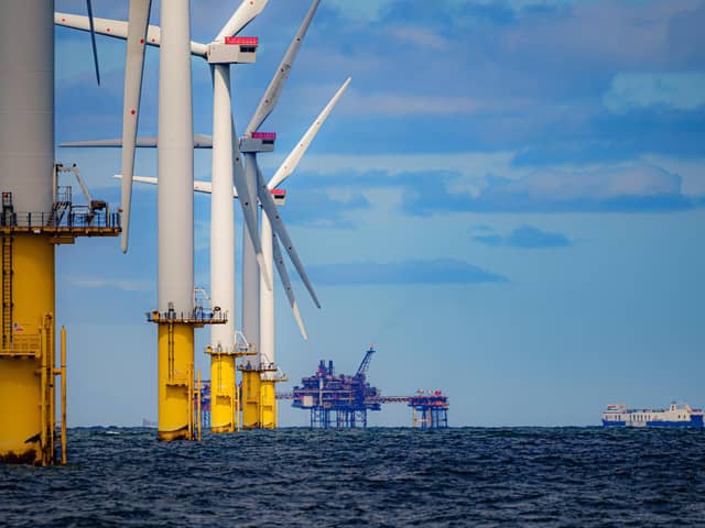 The world's second largest offshore wind farm located eight miles offshore in Liverpool Bay, off the coast of North Wales. PIC: Ben Birchall/PA Wire