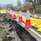 The A59 at Kex Gill, near Harrogate, had to be closed due to a landslip. The key route is set to re-open before the end of June after an extensive repair scheme to stabilise the landslip has been completed