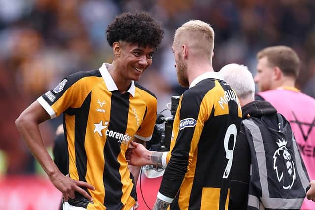 REASSURING PRESENCE: Lucas Herrington (left) (Image: Molly Darlington/Getty Images)