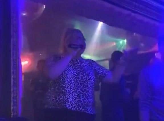 The video shows the manager of After Dark in Keighley telling off revellers at the party