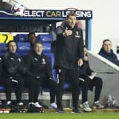 READING, ENGLAND - FEBRUARY 14: Matt Taylor, Manager of Rotherham United, reacts during the Sky Bet Championship match between Reading and Rotherham United at Select Car Leasing Stadium on February 14, 2023 in Reading, England. (Photo by Ryan Pierse/Getty Images)