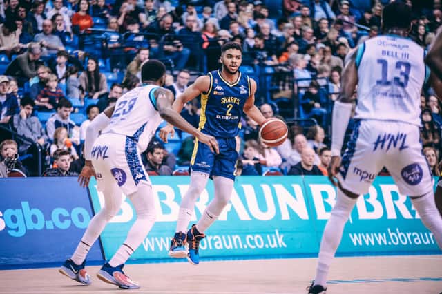 Sa.eed Nelson of Sheffield Sharks against Bristol Flyers on Sunday (Picture: Adam Bates)
