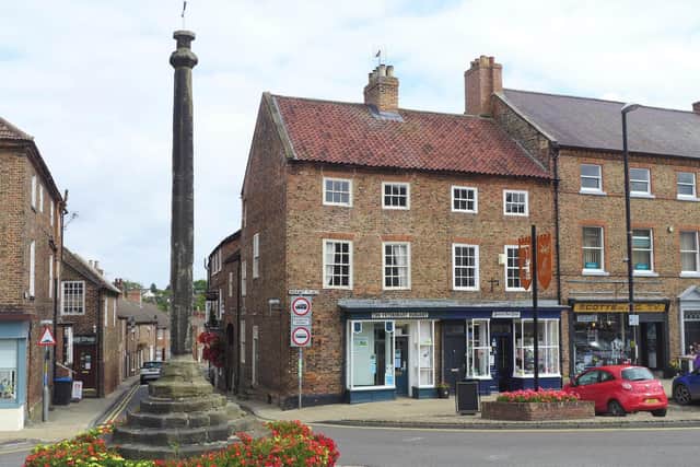 This property on Market Place Bedale is a Grade II listed building going under the hammer with Feather Smailes Scales with a guide price of £140,000 on  April 25, 2024