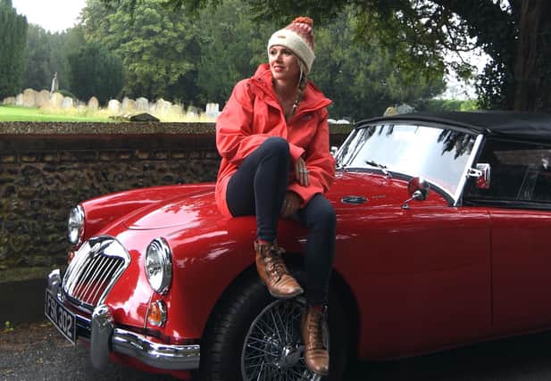 Charlotte Vowden with her MGA