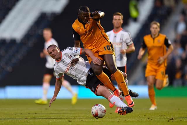 Mark Fotheringham, left, playing for Fulham against Wolves in the Championship in 2014. (Picture: Justin Setterfield/Getty Images)