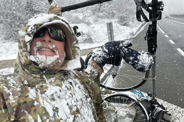 Karl Bushby has faced all weathers