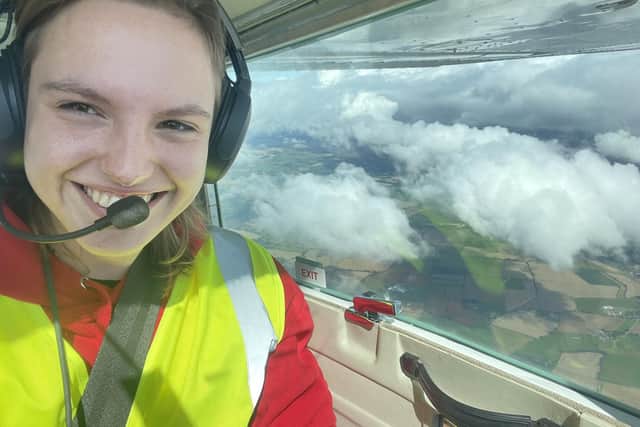 Mollie Wadsworth, 17, passed her test after spending seven weeks of her summer holidays learning how to fly a plane