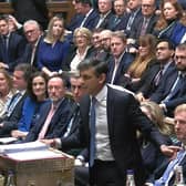 Prime Minister Rishi Sunak speaks during Prime Minister's Questions in the House of Commons. PIC: House of Commons/UK Parliament/PA Wire