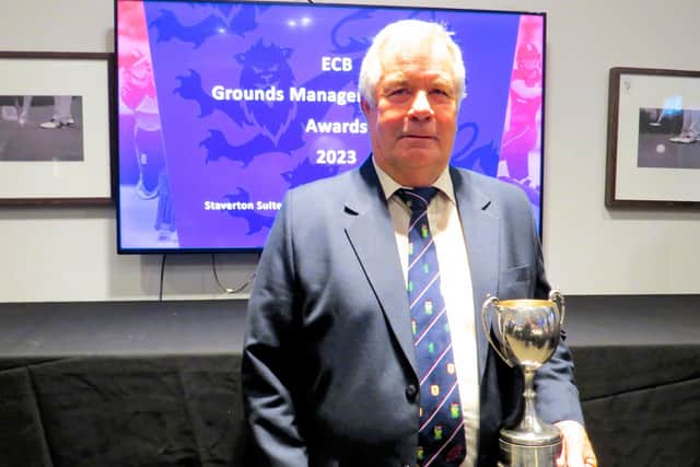 Top man. John Dodds with his latest gong. Photo supplied by Scarborough CC.