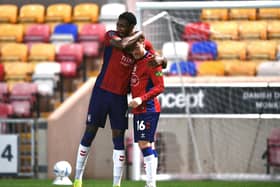 DEADLY COMBINATION: Arthur Read (right) delivered the corner York City's Zech Medley scored from (Image: Jonathan Gawthorpe)