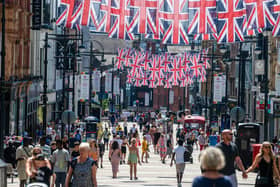 A busy Leeds city centre in summer 2022. Picture: James Hardisty
