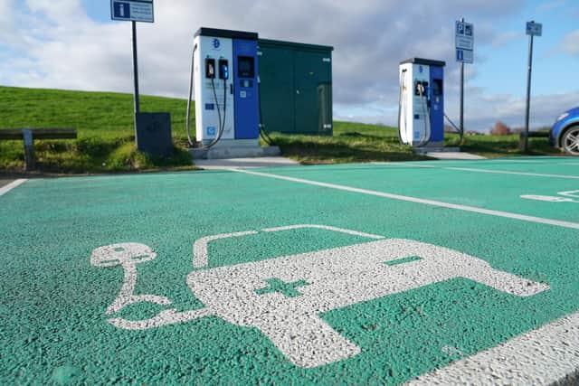 A picture of an electric vehicle charging point. PIC: PA