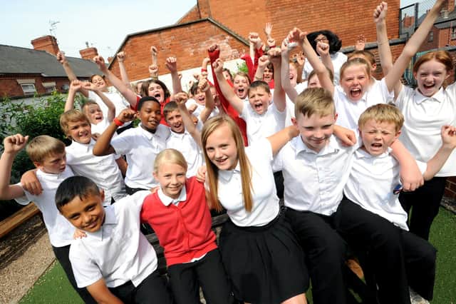 A fabulous group shot of year six leavers, taken at Beardall Primary School in Hucknall.