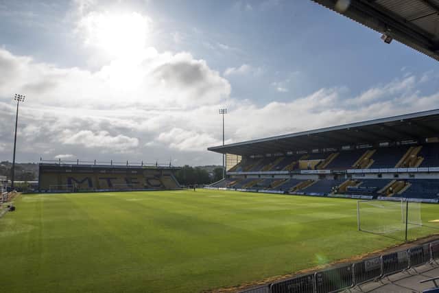 Mansfield Town have brought forward their kick-off for next month’s home League Two game against Walsall in a bid to tackle escalating energy costs. Picture: Nathan Stirk/Getty Images.