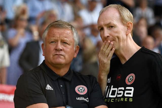 SOUNDING BOARD: Chris Wilder with his Sheffield United assistant Alan Knill