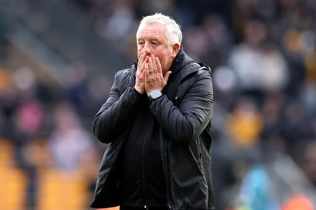 Chris Wilder, Manager of Sheffield United, reacts at full-time following the team's defeat at Wolverhampton Wanderers (Picture: Catherine Ivill/Getty Images)
