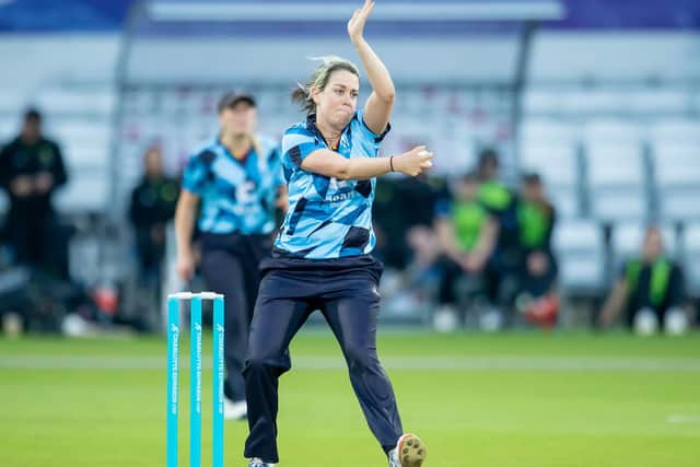 Katie Levick in action for Northern Diamonds last season against Western Storm in The Charlotte Edwards Cup at Headingley. Picture by Allan McKenzie/SWpix.com