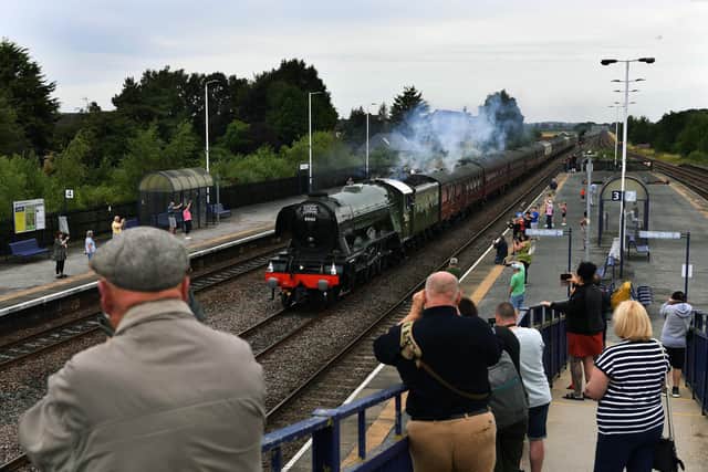 The Flying Scotsman at Church Fenton Station in July