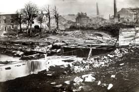 Site of Shuttle House, Bacon Island, Sheffield Flood. 12th March 1864.