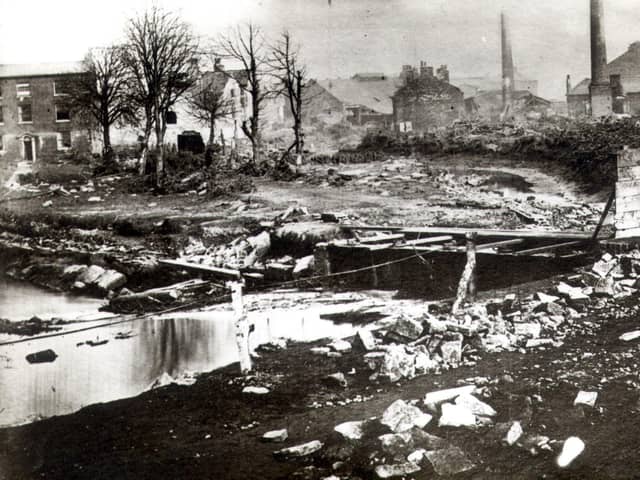 Site of Shuttle House, Bacon Island, Sheffield Flood. 12th March 1864.