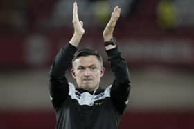 CELKEBRATIONS: Manager Paul Heckingbottom was keen to highlight the achievements of Chris Basham and Ismaila Coulibaly at opposite ends of their Sheffield United careers