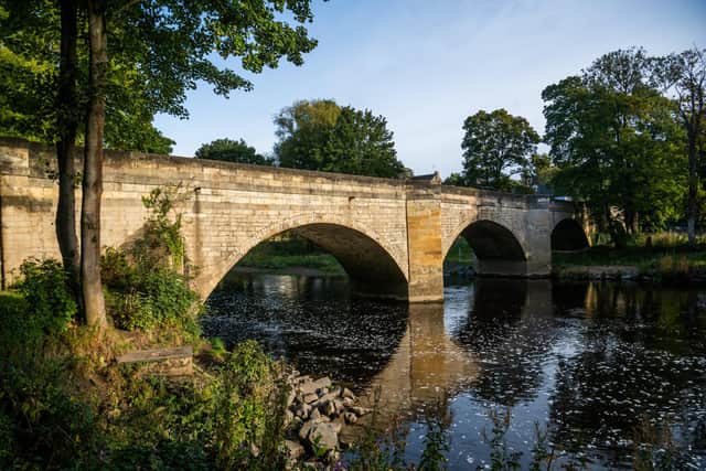 Picture James Hardisty.
Boston Spa, Village Focus. Pictured The bridge over the River Wharfe towards Thorp Arch