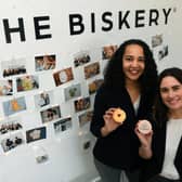 Lisa Shepherd and Saskia Roskam, left,who have launched The Biskery, which is the first bespoke biscuit bakery in the North based in Chapel Allerton, Leeds.
Picture Jonathan Gawthorpe.
