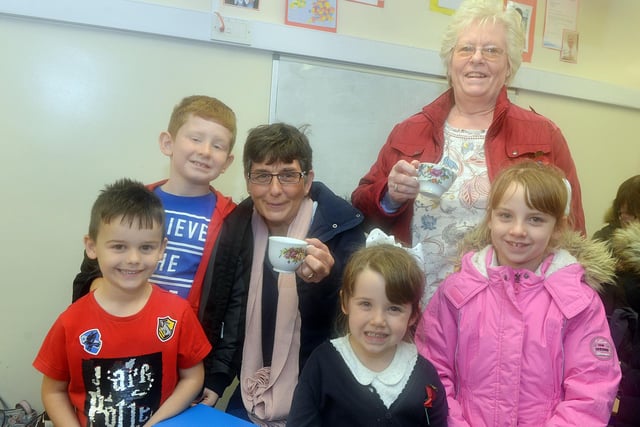 Some grandparents popped in for tea at Forest Glade school in 2018
