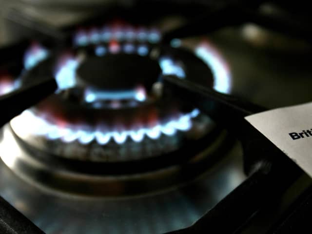 A gas hob with a bill from British Gas. Picture: PA/Owen Humphreys.