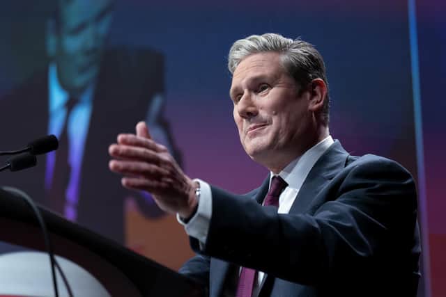 Labour leader Sir Keir Starmer speaking at the Scottish Labour Party conference. PIC: Jane Barlow/PA Wire