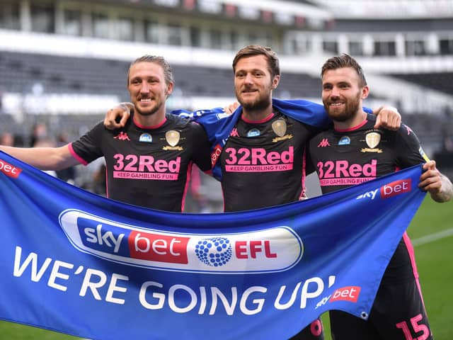 Stuart Dallas helped Leeds United seal promotion to the Premier League in 2020. Image: Laurence Griffiths/Getty Images