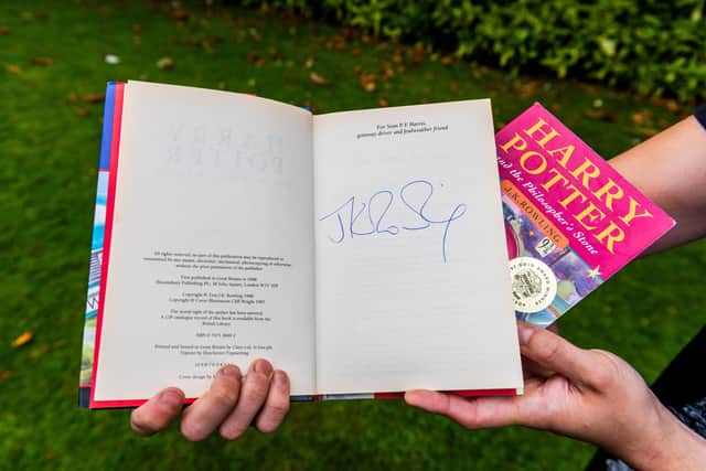 Max Roe, of Leeds, recently found a first run (first off the press), first edition, signed Harry Potter book that his publisher mum bought him when he was a little boy - it may now be worth tens of thousands of pounds. Picture By Yorkshire Post Photographer,  James Hardisty.