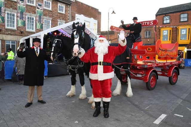 Santa at the Beverley Christmas Market this year. (Pic credit: East Riding of Yorkshire Council)