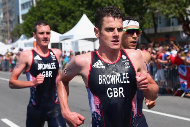 Our superpower: Jonny Brownlee, front, leads out Alistair Brownlee as they won gold and silver at the Rio Olympics (Picture: Alex Livesey/Getty Images)