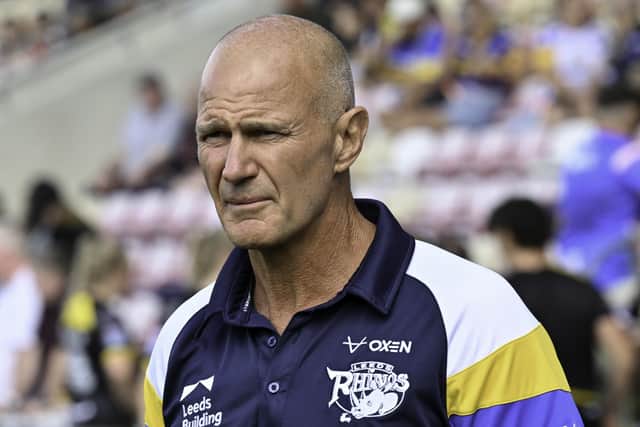 Brad Arthur watched Leeds run in 12 tries at York. (Photo: Matthew Merrick/SWpix.com)