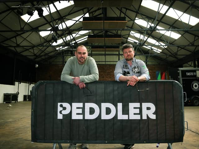 Ben Smith and Jordan Roberts, founders of Peddler Market, which has it's tenth anniversary this year and has recently launched in Leeds. Picture: Jonathan Gawthorpe