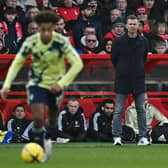 Leeds United's US head coach Jesse Marsch reacts during the English Premier League football match between Nottingham Forest and Leeds United at The City Ground in Nottingham, central England, on February 5, 2023. (Photo by PAUL ELLIS/AFP via Getty Images)