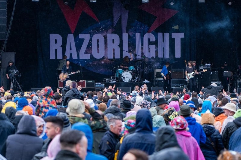 Razorlight performed on stage.