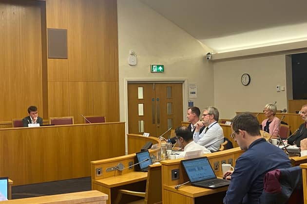 Rotherham Councillor Joshua Bacon (left) criticised the council's Safe Street Team as not value for money, as council leader Chris Read joined Overview and Scrutiny Management Board meeting 1/7/26.