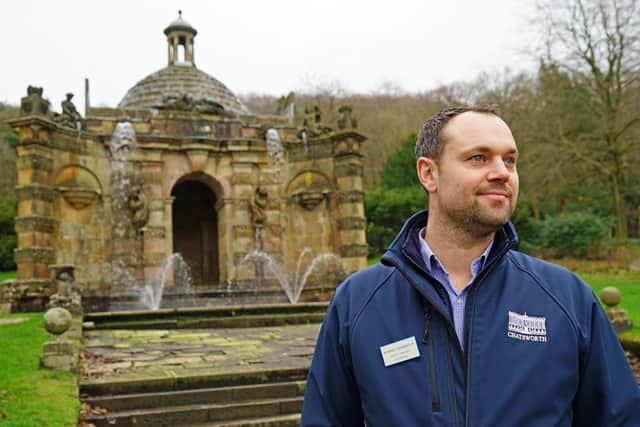 Chatsworth behind the scenes guided tour of the Cascade regeneration project.  Rob Harrison head of operations.