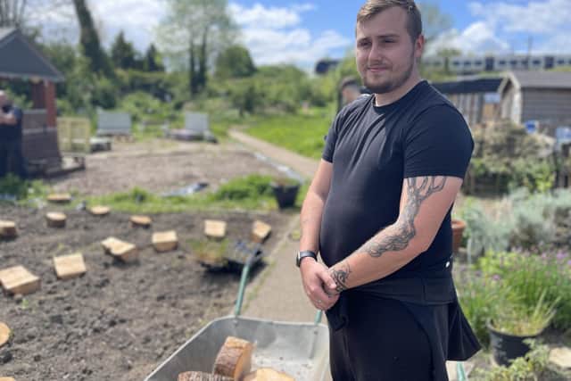 Ryan James Noble has found working at Appletree Community Garden helpful for his mental health