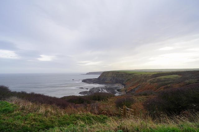The property has views over the cliffs to the sea