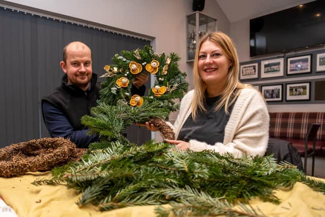 Tony Wood, of Barwick-In-Elmet, who runs wreath making workshops in the village with Shirley Paul of Castleford.
