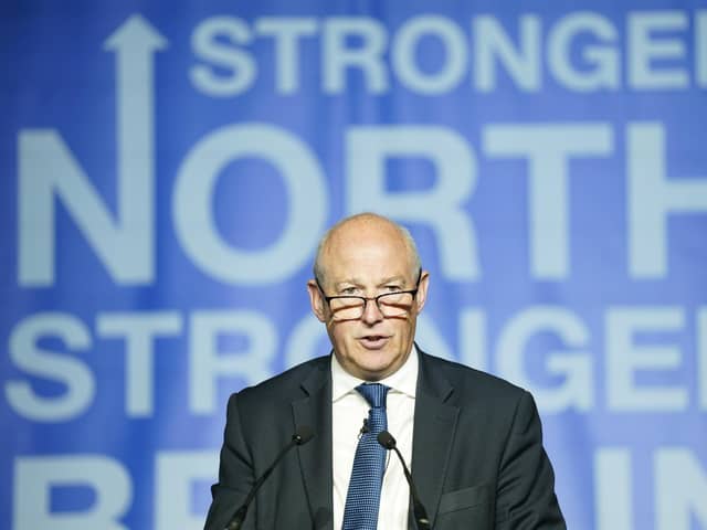 John Stevenson MP speaks during the Northern Research Group conference at Doncaster Racecourse. PIC: Danny Lawson/PA Wire